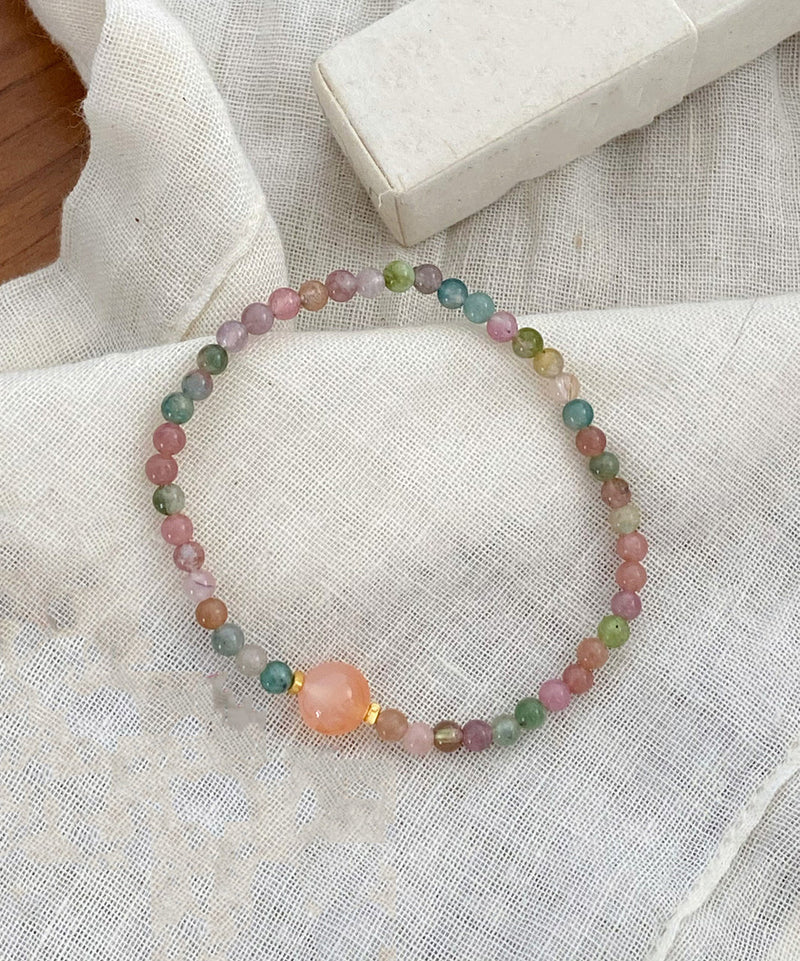 Rainbow Hand Woven Beading Chain Bracelet
