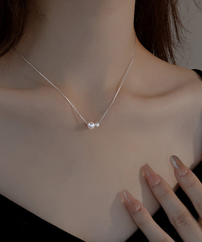Boutique Silk Sterling Silver Pearl Necklacefine Silk Sterling Silver Broken Silver Gypsophila Necklace Et002