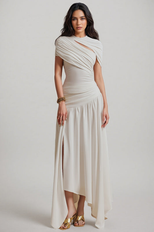 Kestyn Pleated Maxi Dress Two-piece Set