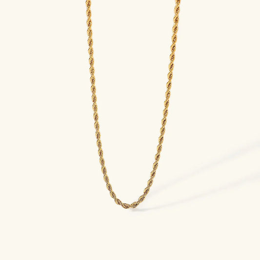 Calle Rope Chain Gold Necklace