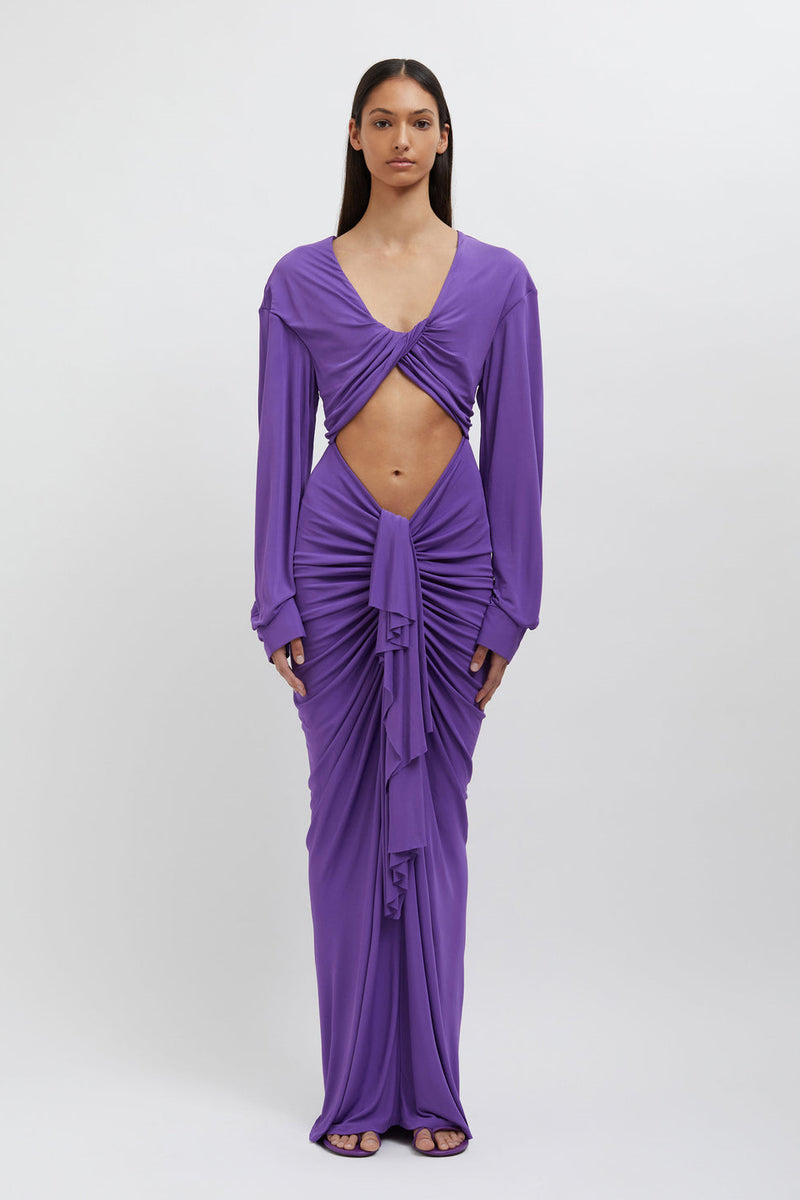 Donna Cut Out Drape Maxi Dress