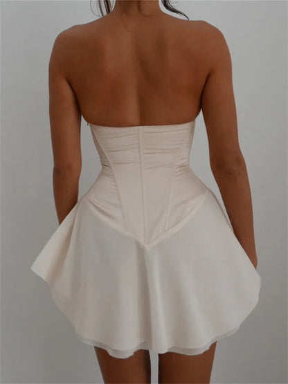 Summer Clubwear Front Criss-cross Mini Dresses