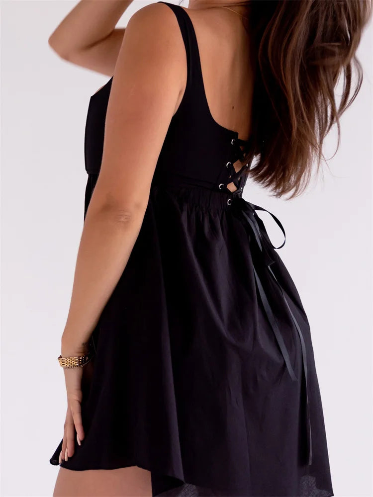 Fairy Square Neck Aesthetic Mini Dresses