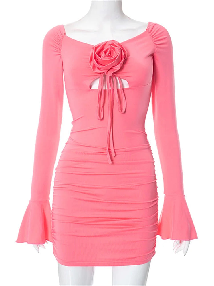Y2k Lace Spaghetti Strap Mini Dresses