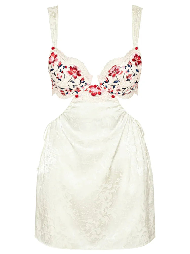Y2k Print Backless Bodycon Mini Dresses