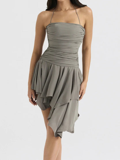 Y2k Off Shoulder Summer Irregular Hem Mini Dresses