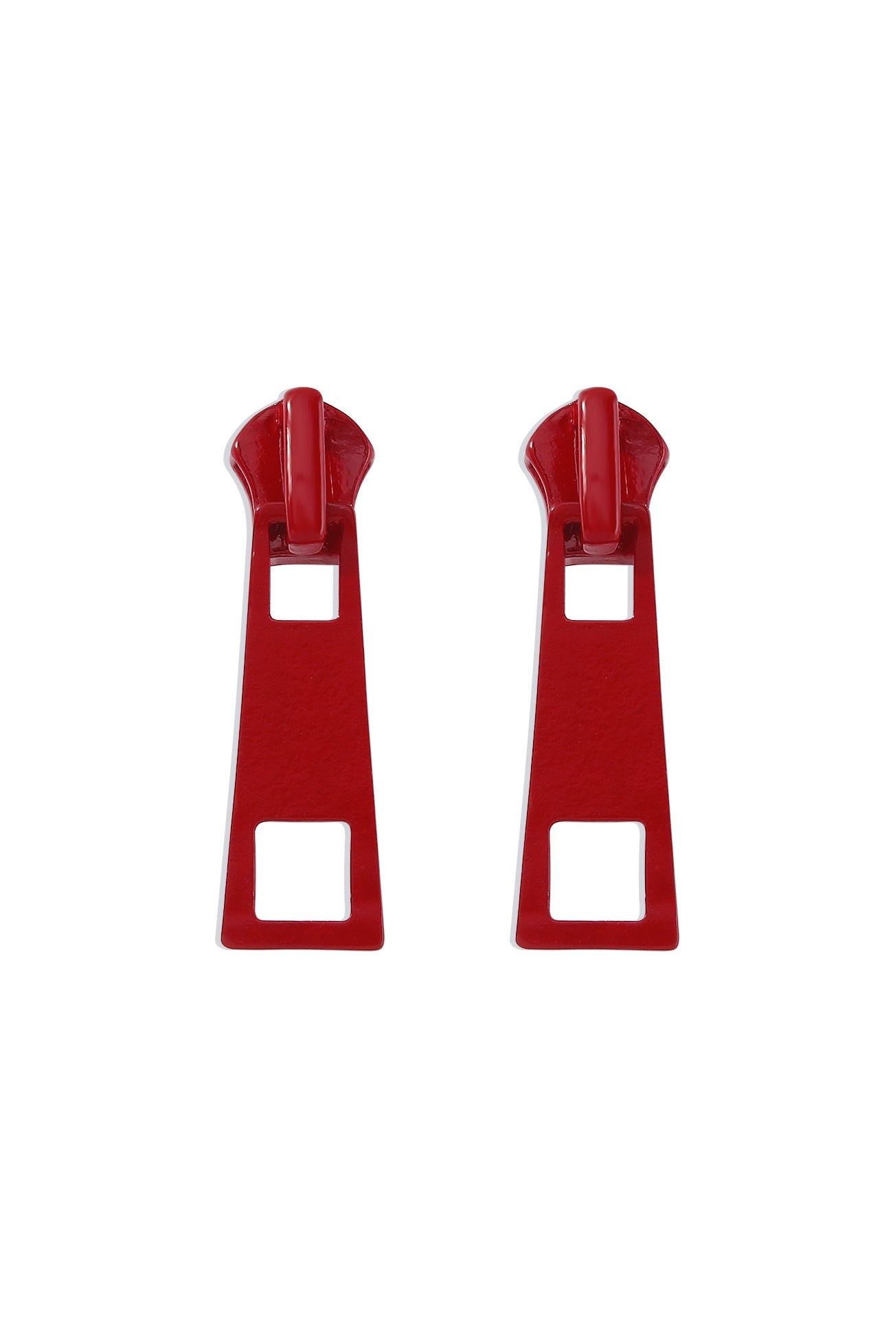 Candy Color Metal Zipper Earrings