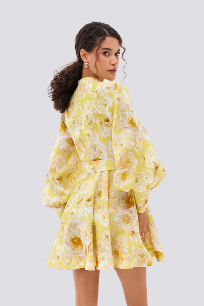 Cassiopée Balloon Sleeve Mini Dress