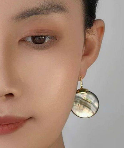 Silk Copper Alloy Shell Drop Earrings