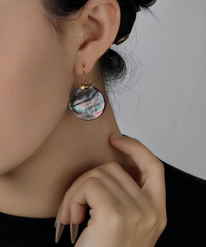 Silk Copper Alloy Shell Drop Earrings