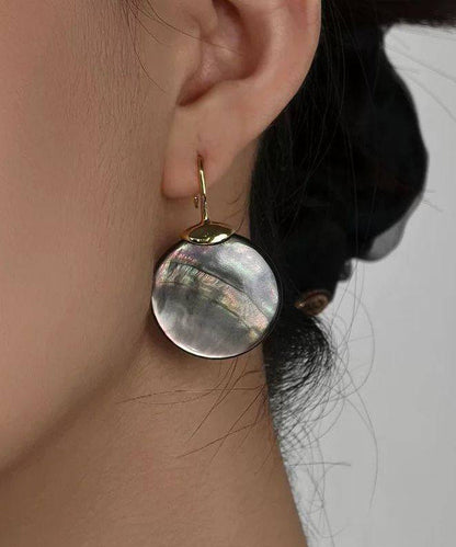 Silk Copper Alloy Shell Drop Earrings