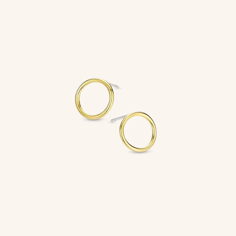Celestial Circle Gold Earrings