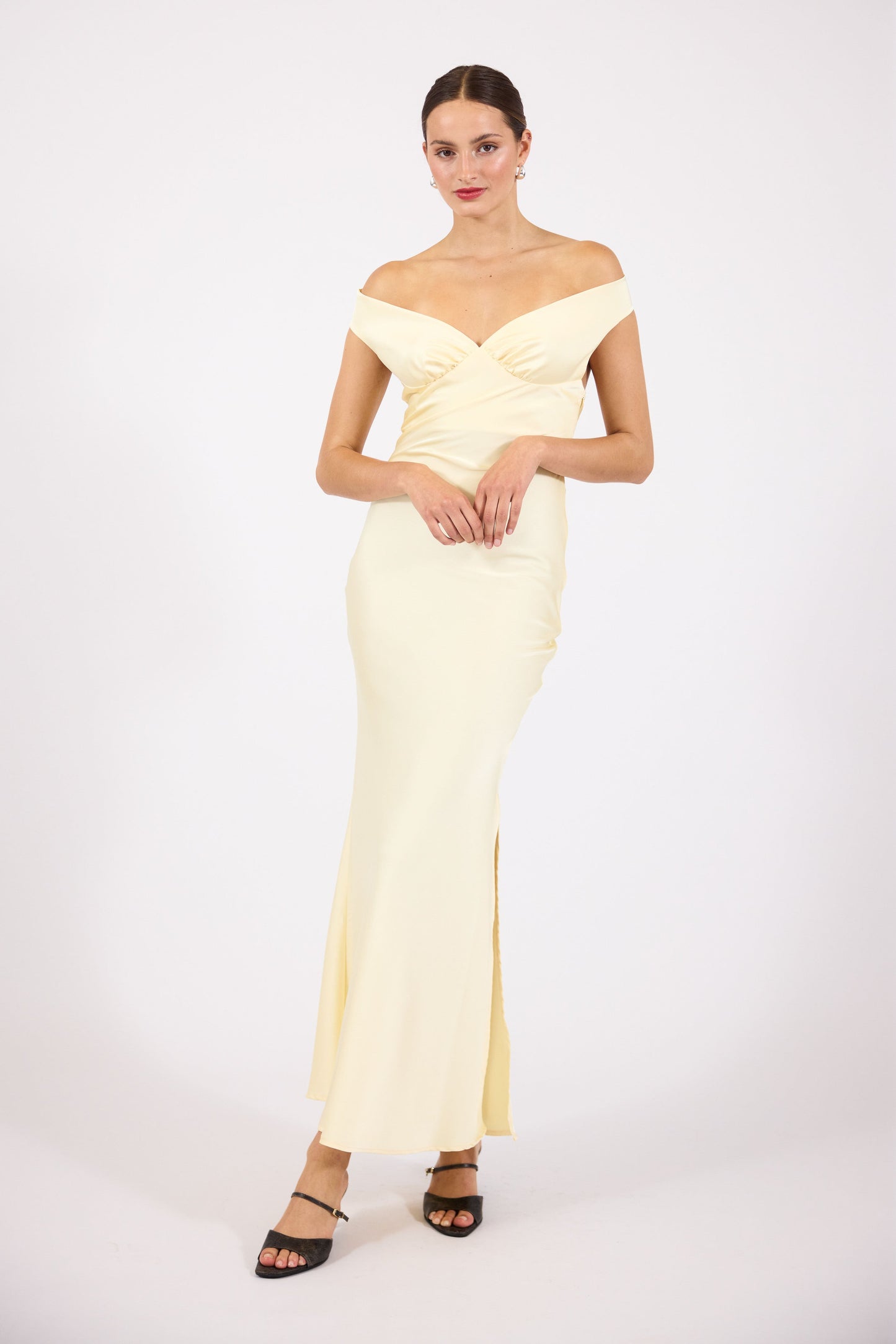 Emory | Satin Open-back Maxi Dress