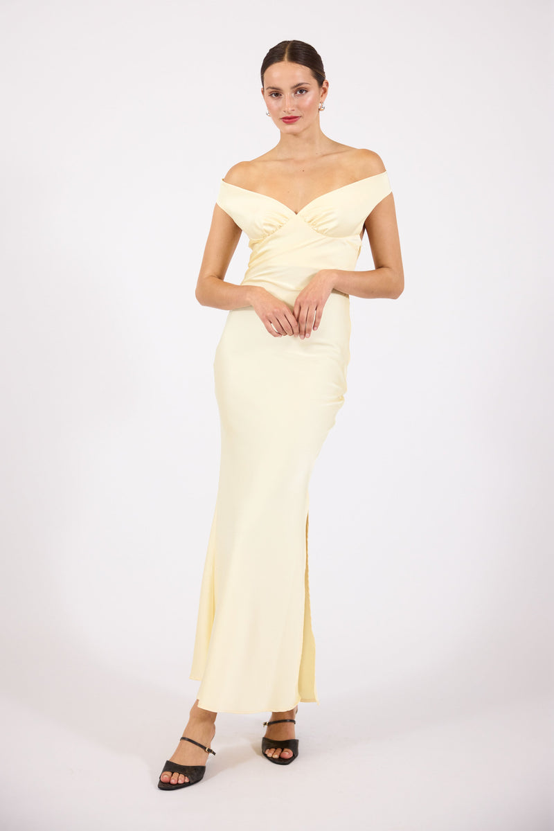 Emory | Satin Open-back Maxi Dress