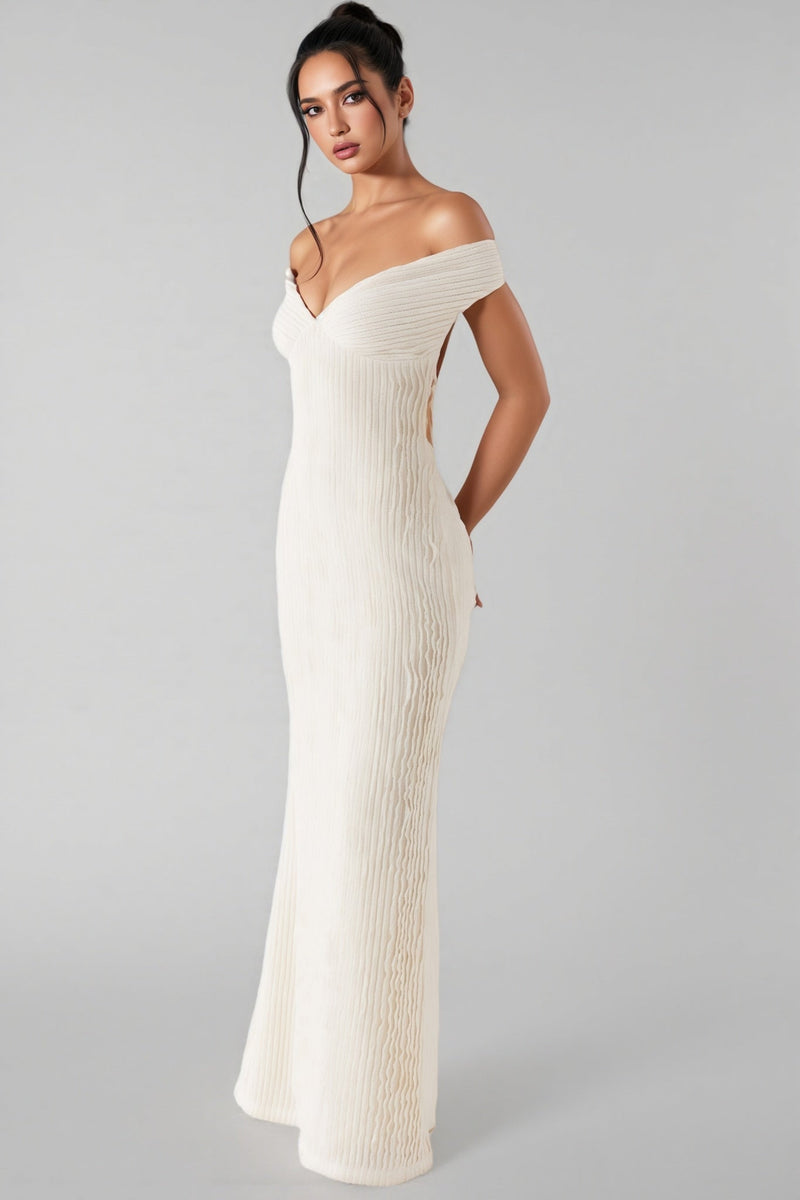 Ilthion White Strappy Backless Maxi Dress