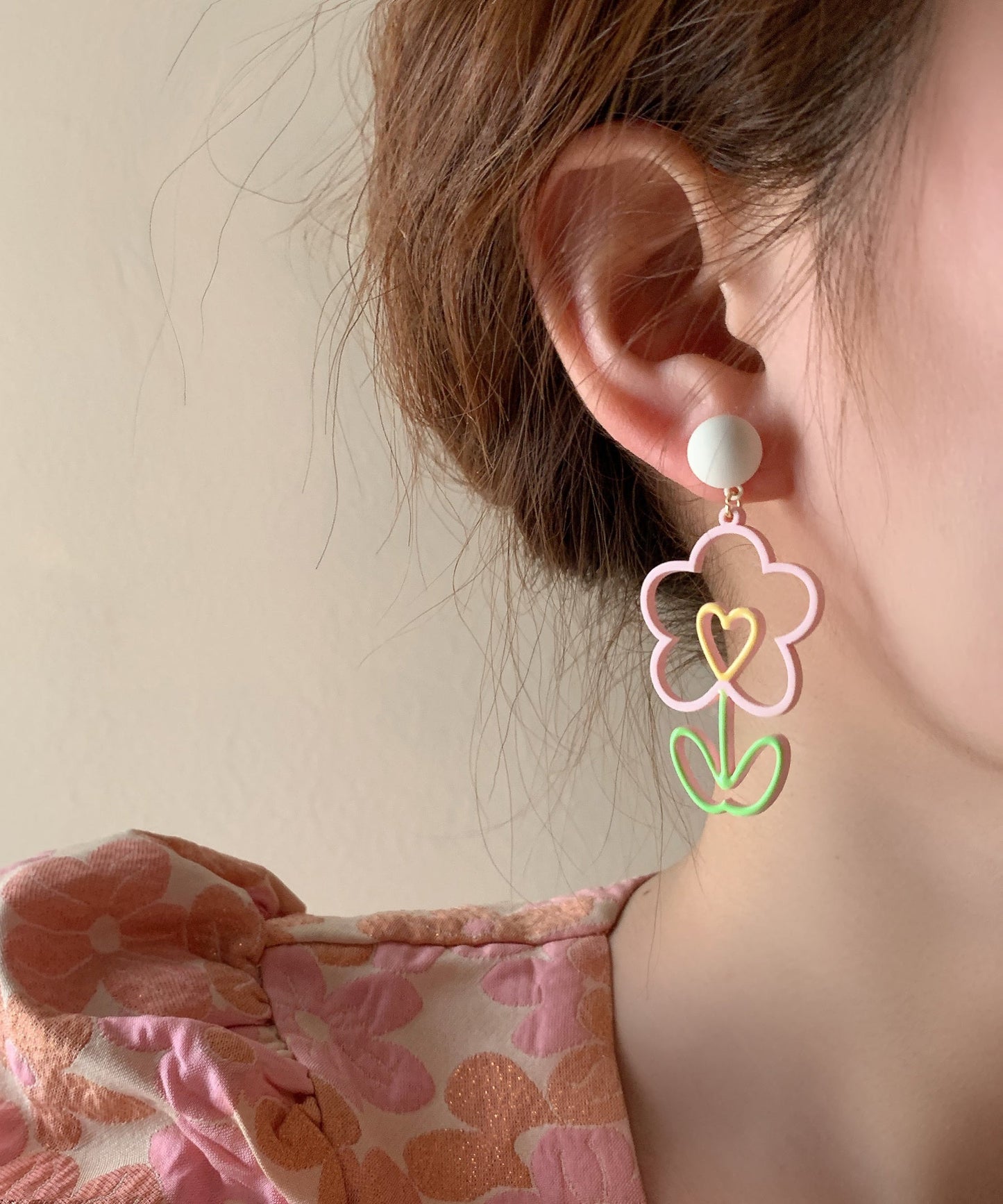 Colorblock Alloy Hoop Earrings Ly1796