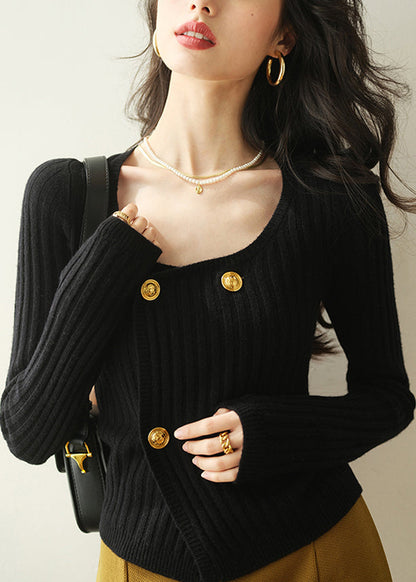 Red O Neck Double Breast Knit Cardigan Spring To017