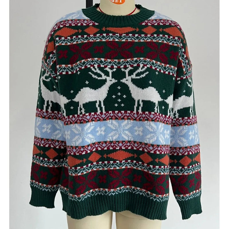 Long Sleeve Knitted Pullover Christmas Sweater