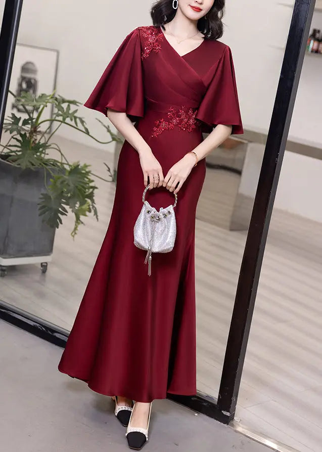 Cotton Long Dresses Butterfly Sleeve