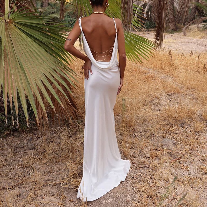 Clytie Spaghetti Straps Maxi Dress