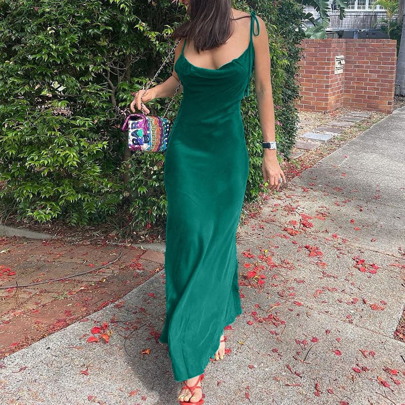 Clytie Spaghetti Straps Maxi Dress