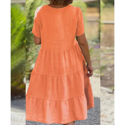Comfortable Fresh Sweet Large Swing Midi Dresses