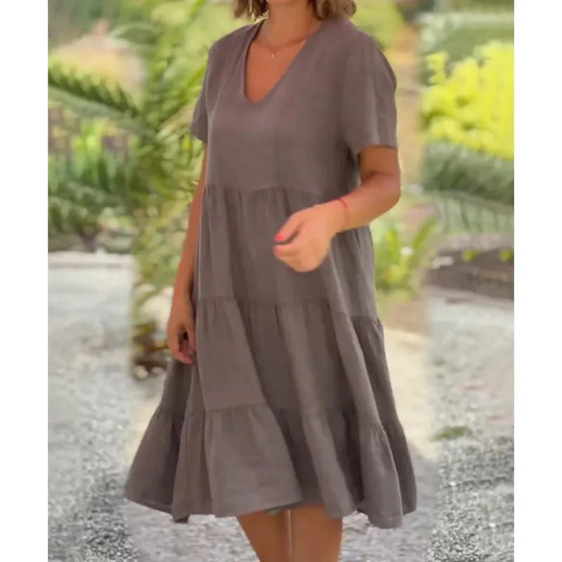Comfortable Fresh Sweet Large Swing Midi Dresses