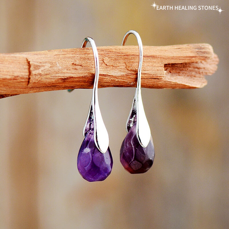 Energetic Balance Amethyst Earrings
