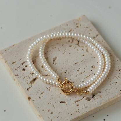 Cropped Stacking Freshwater Pearl Choker