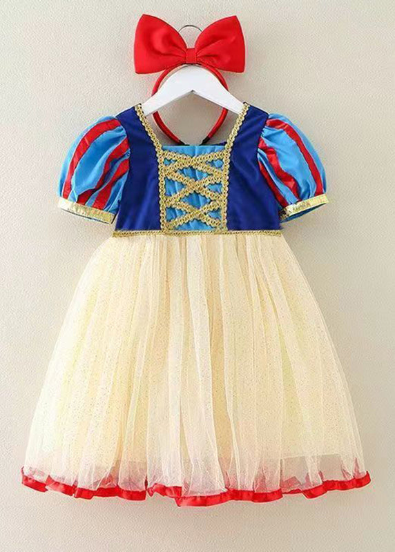 Colorblock Print Patchwork Tulle Maxi Dresses Summer Ew009