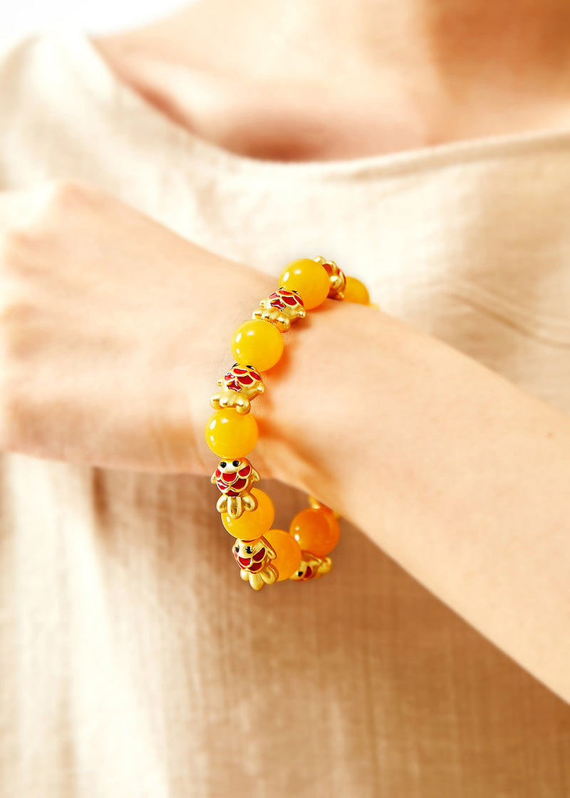 Fish Gilding Fine Beeswax Bracelet