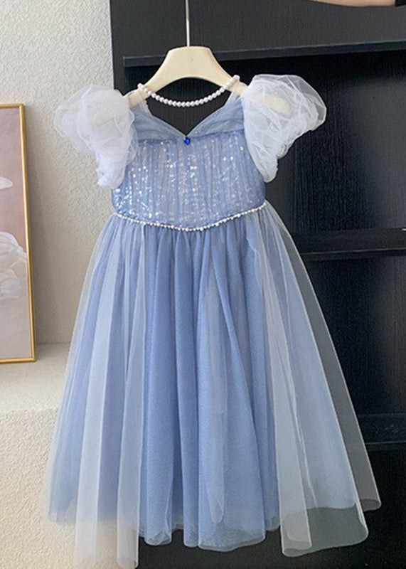 Green Butterfly Tulle Kids Long Dresses Short Sleeve Ye002