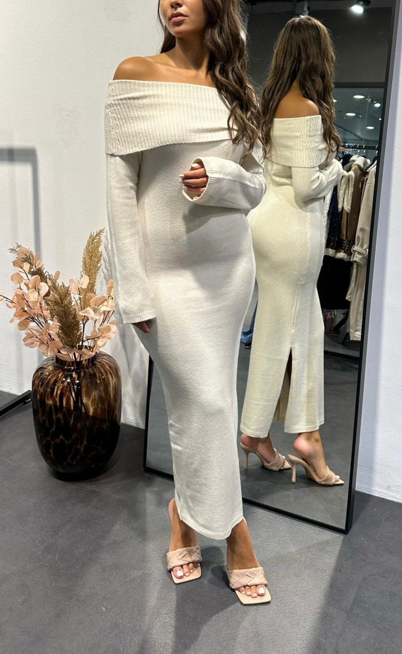 Giuliana - Over-fold Knitted Maxi Dress