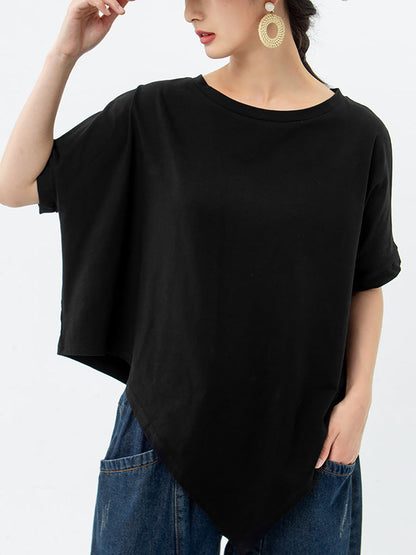Irregular Loose 100% Cotton T-shirt As1061