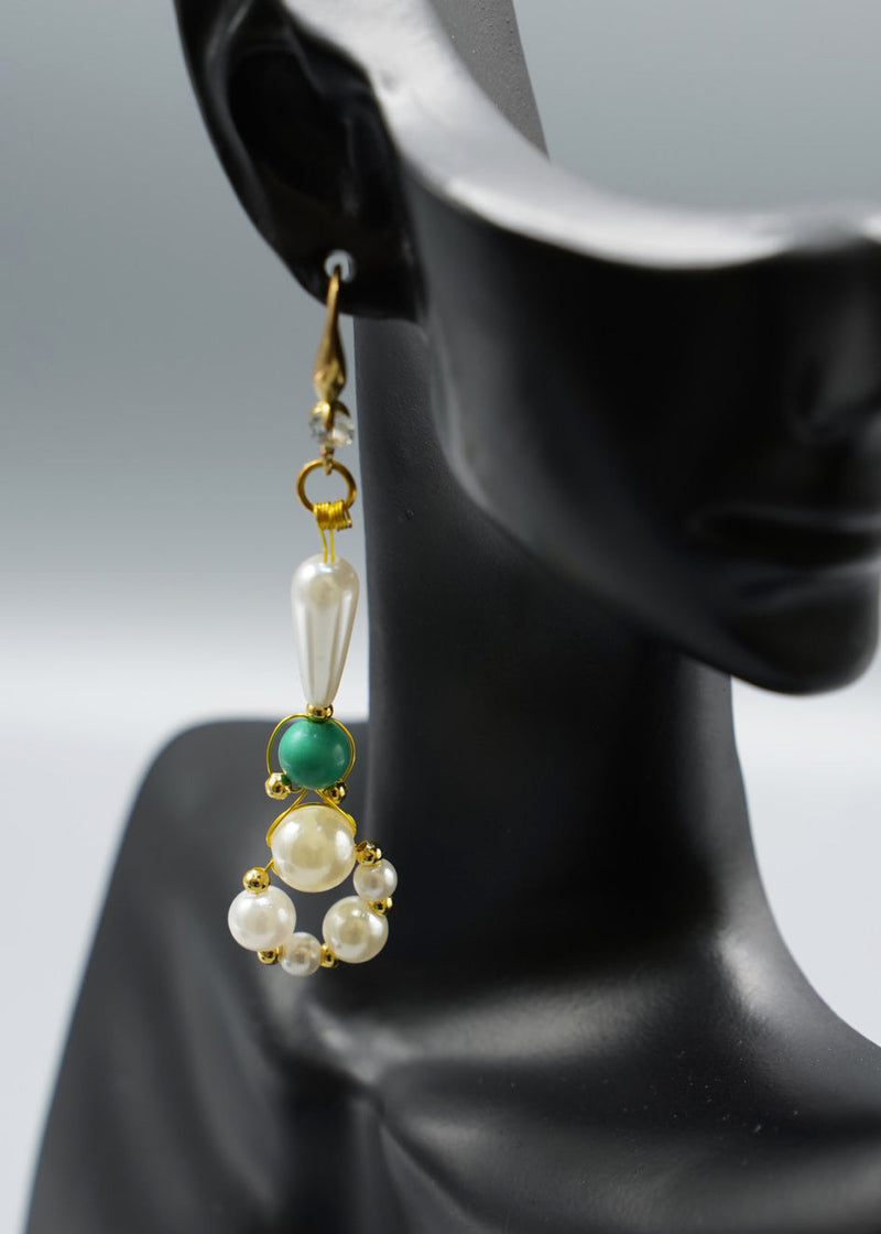 Diy Ring-shaped Pearl Original Design Drop Earrings