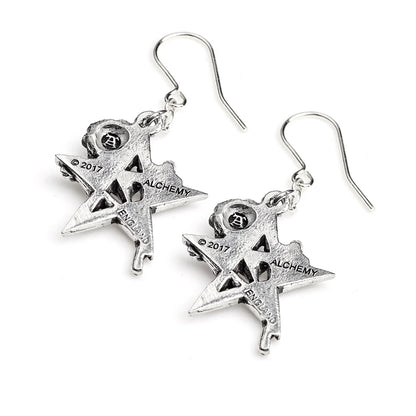 Ruah Vered Rose Pentagram Earrings by Alchemy Gothic