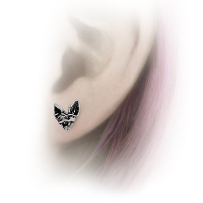 Cauchemar Studs Bat Earrings by Alchemy Gothic