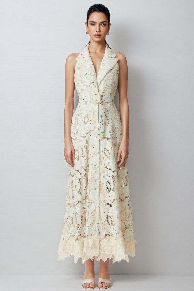 Harld White Lace Maxi Dress