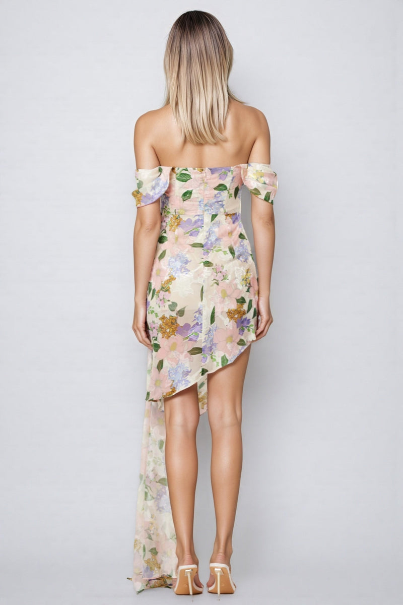 Amansd High Waist Midi Dress