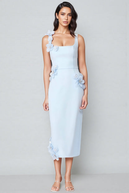 Molao Blue 3d Midi Dress