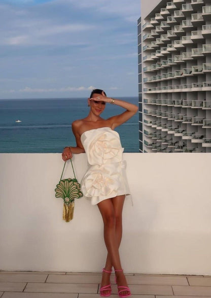 Alana | Flower Mini Dress