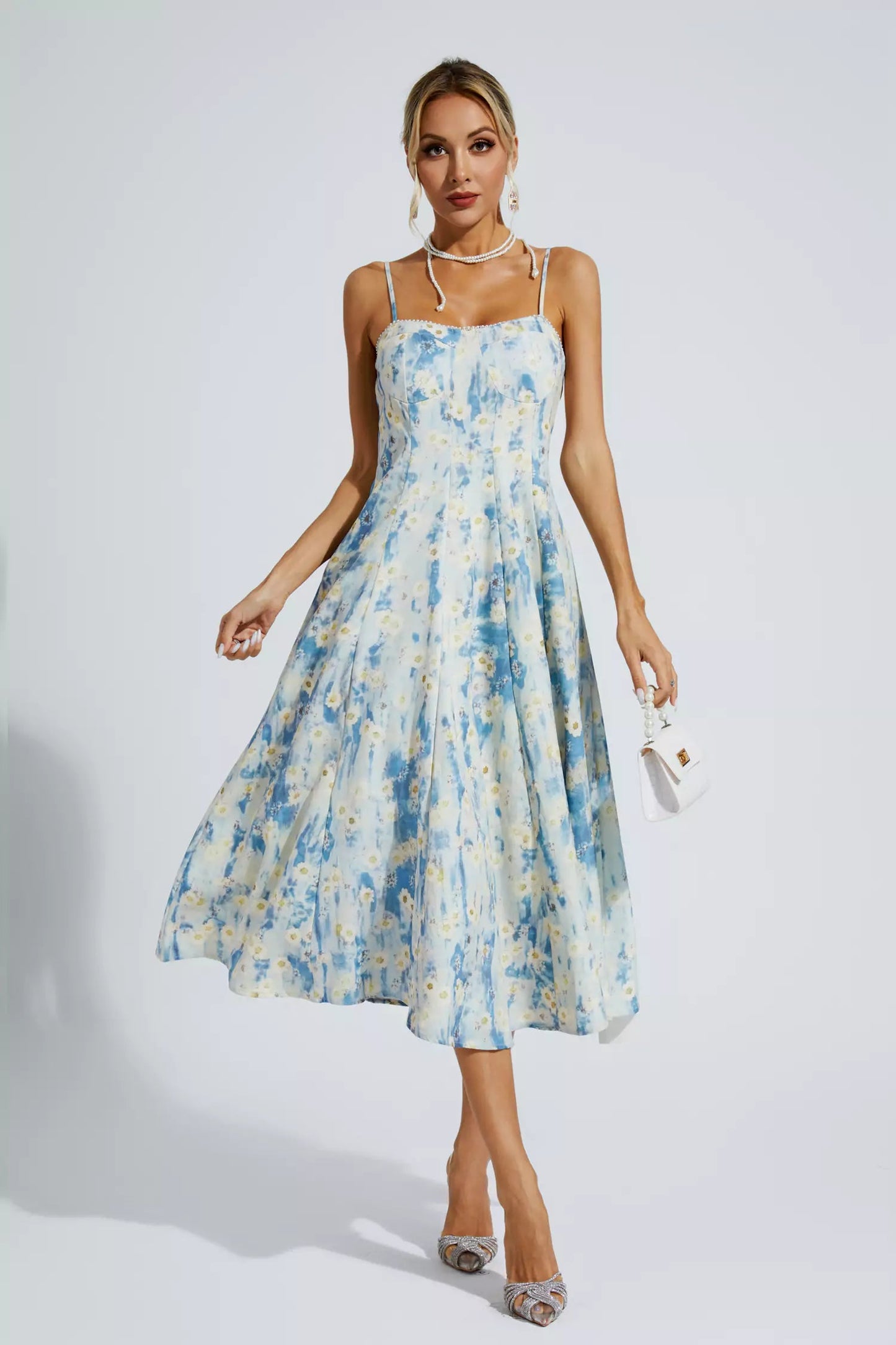 Edith Blue Slip Maxi Dress