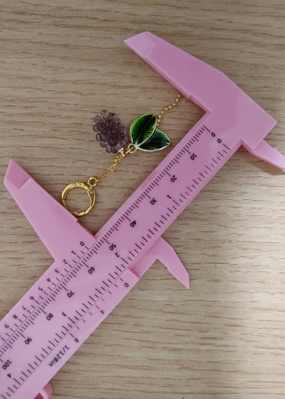 Grapes and Leaves Tassels Drop Earrings