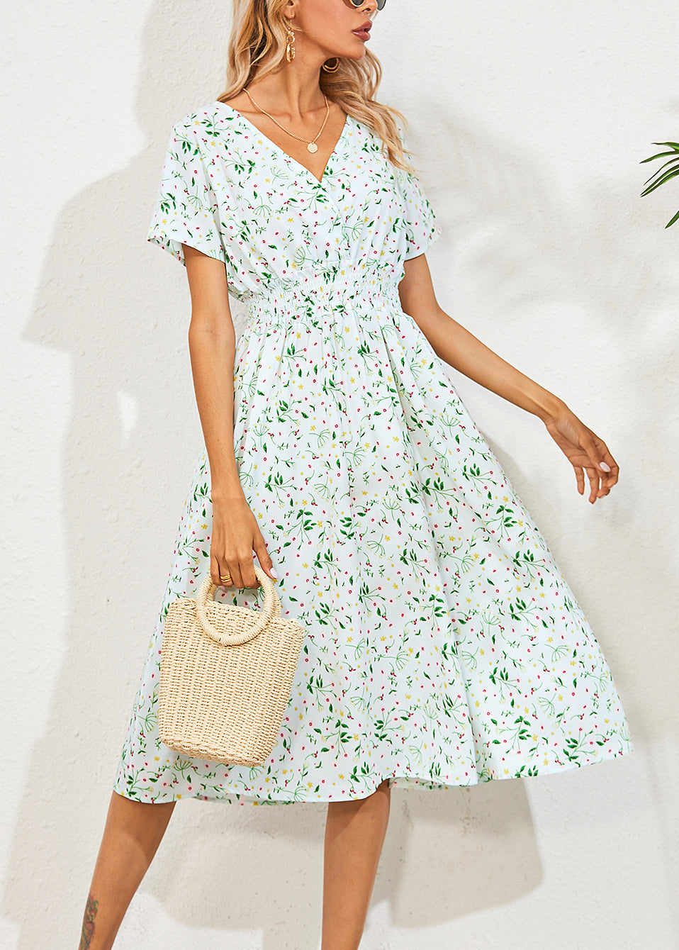 Light Blue Slim Long Dress Summer Ly1960