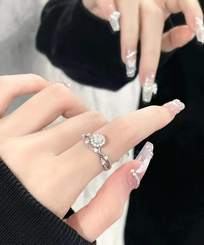 Silk Copper Zircon Rings Kx1006