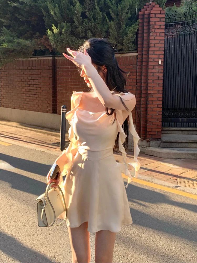 Korean Spaghetti Strap Fairy Sweet Midi Dress