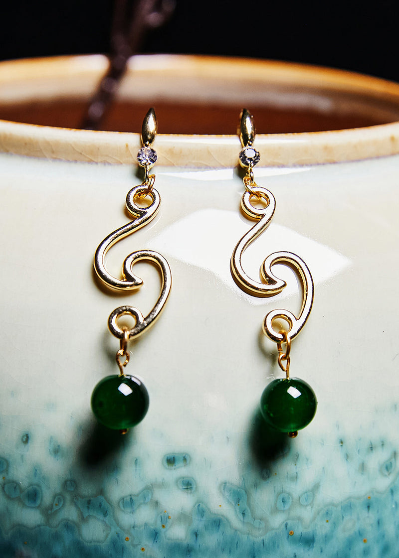 Turquoise Tassels Long Drop Earrings