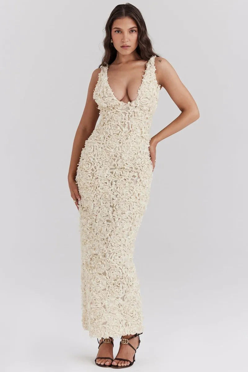 Catalina - Glamour A-line Maxi Dress