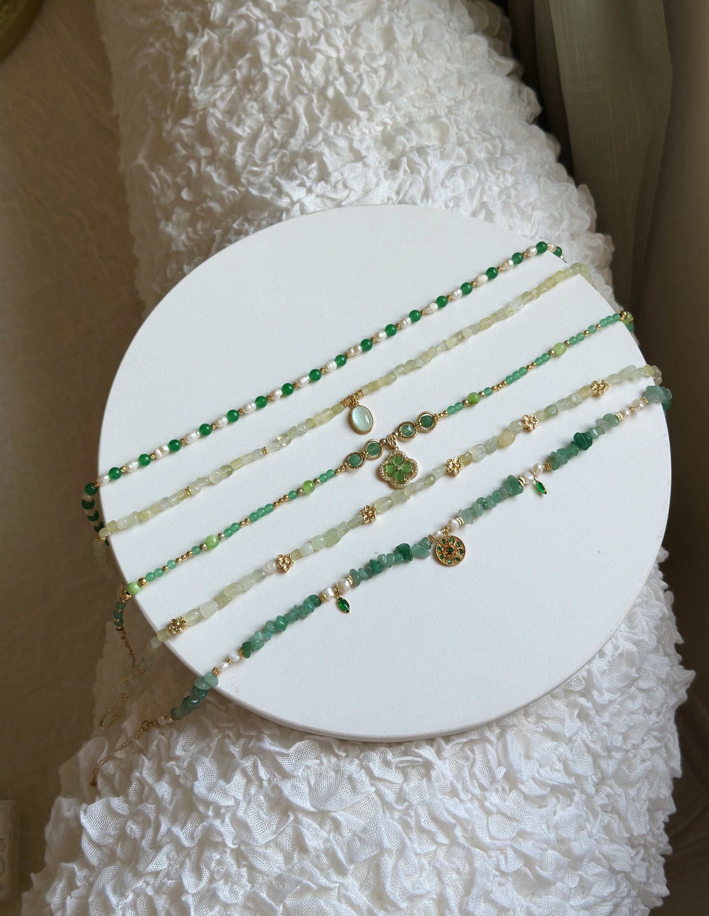Aventurine Gemstone Bead Necklace