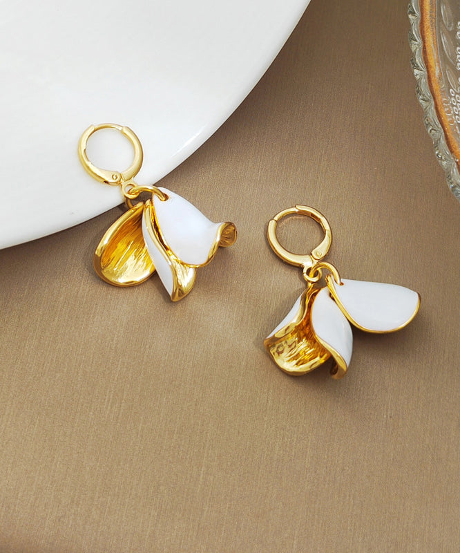 Gold Plated Tassel Hoop Earrings